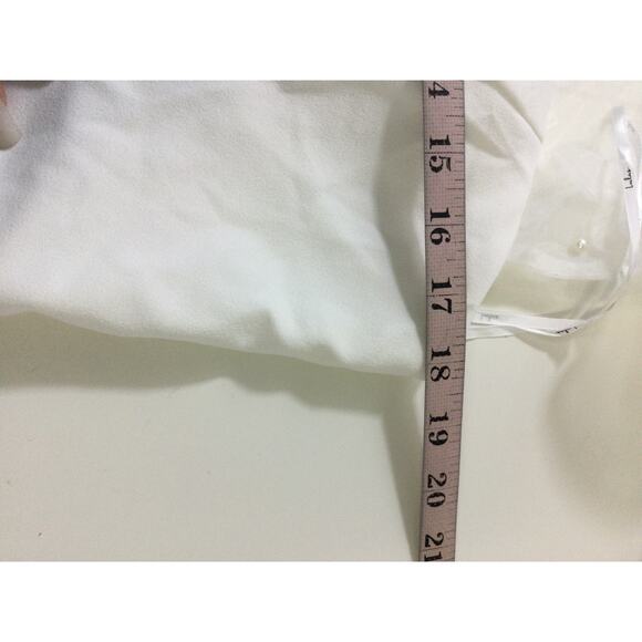 LULU'S SZ XL Beaming Perfection White Pearl Organza Tie-Strap Mini Dress NEW B19 - Picture 5 of 9